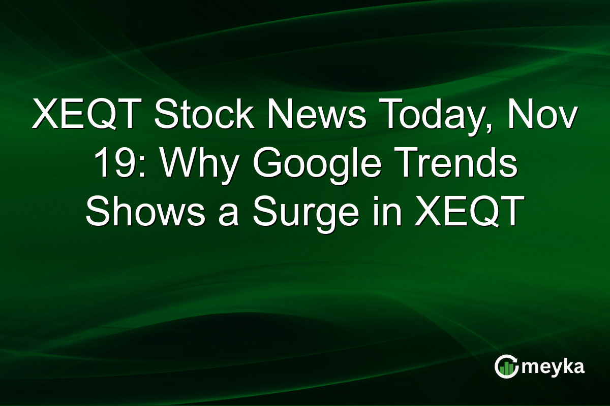 XEQT Stock News Today, Nov 19: Why Google Trends Shows a Surge in XEQT