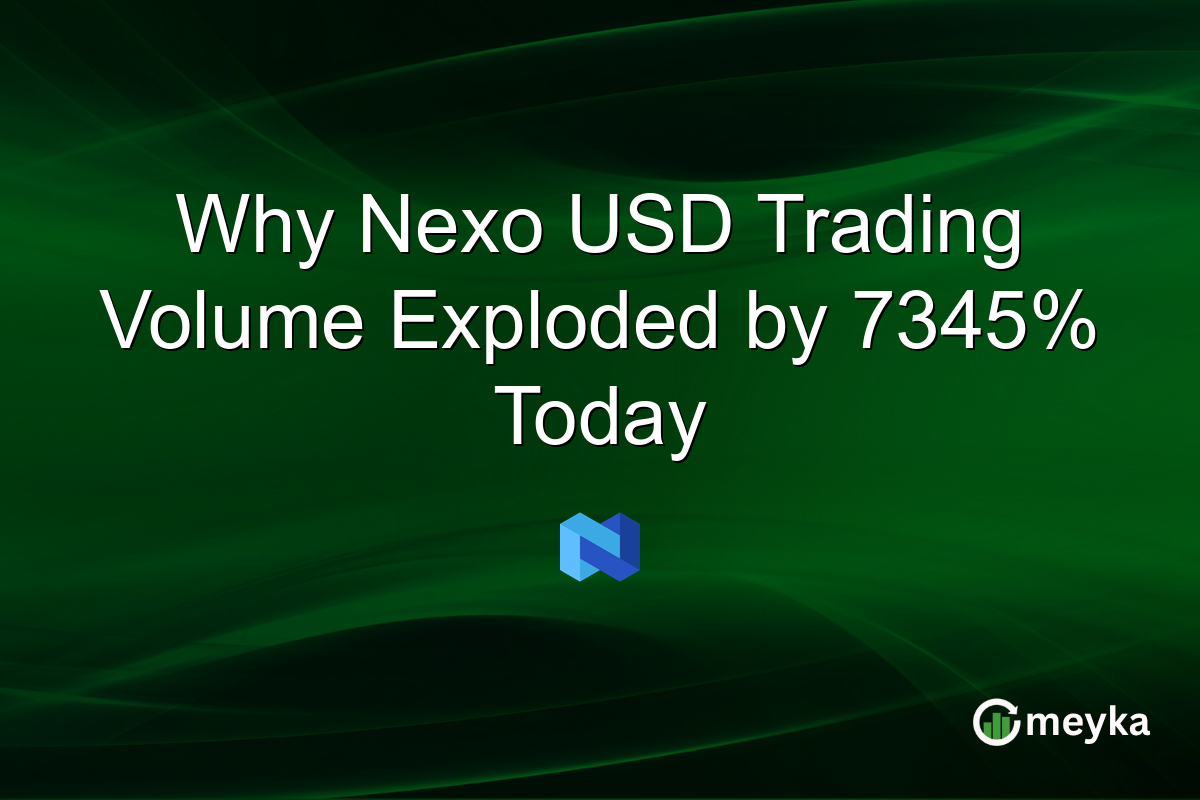 Why Nexo USD Trading Volume Exploded by 7345% Today