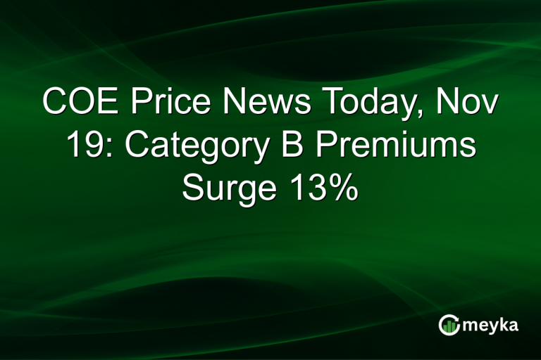 COE Price News Today, Nov 19: Category B Premiums Surge 13%