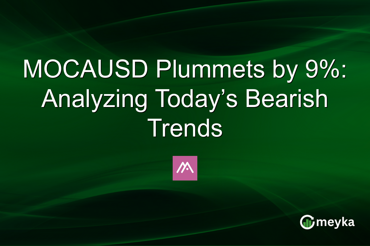 MOCAUSD Plummets by 9%: Analyzing Today’s Bearish Trends