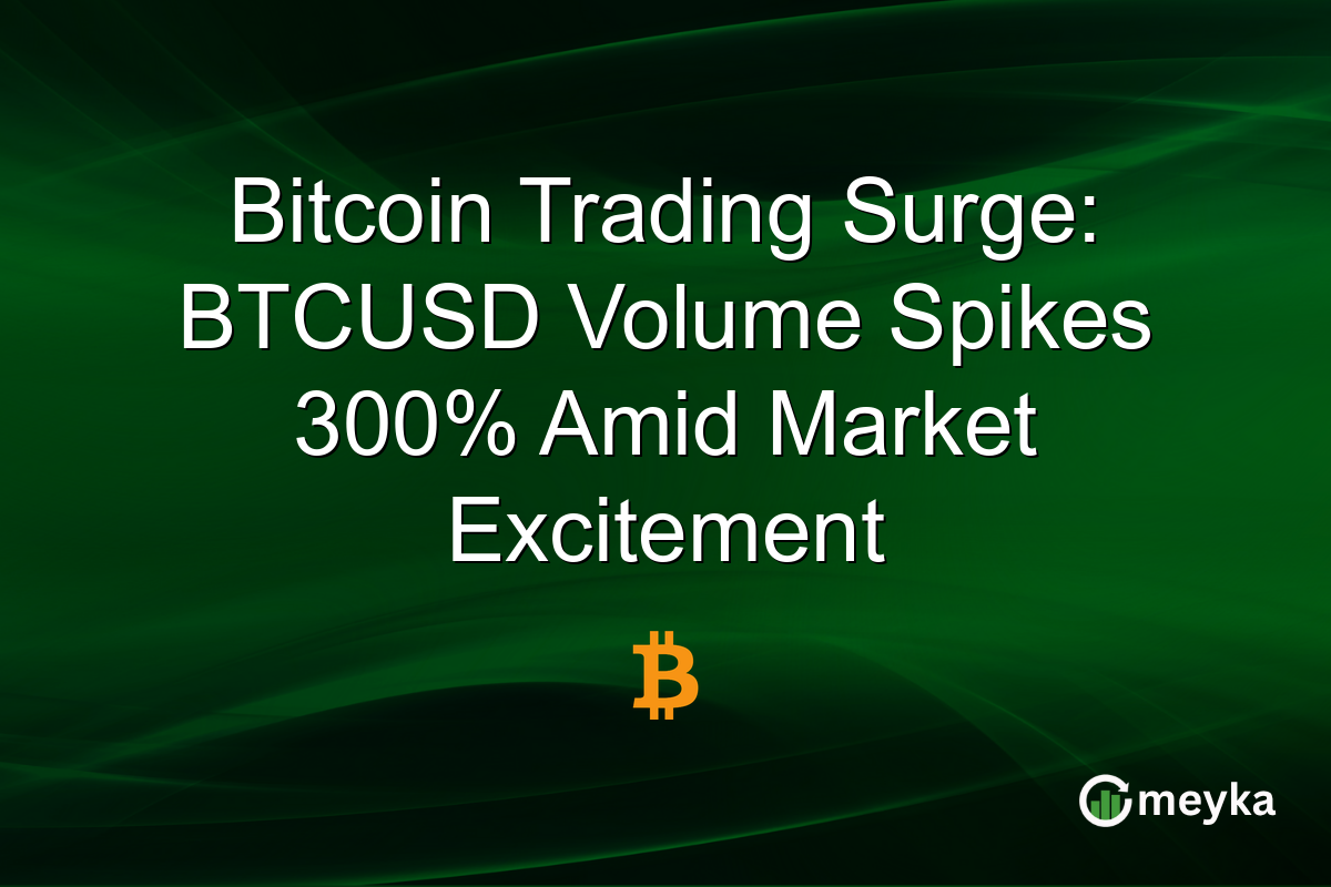 Bitcoin Trading Surge: BTCUSD Volume Spikes 300% Amid Market Excitement