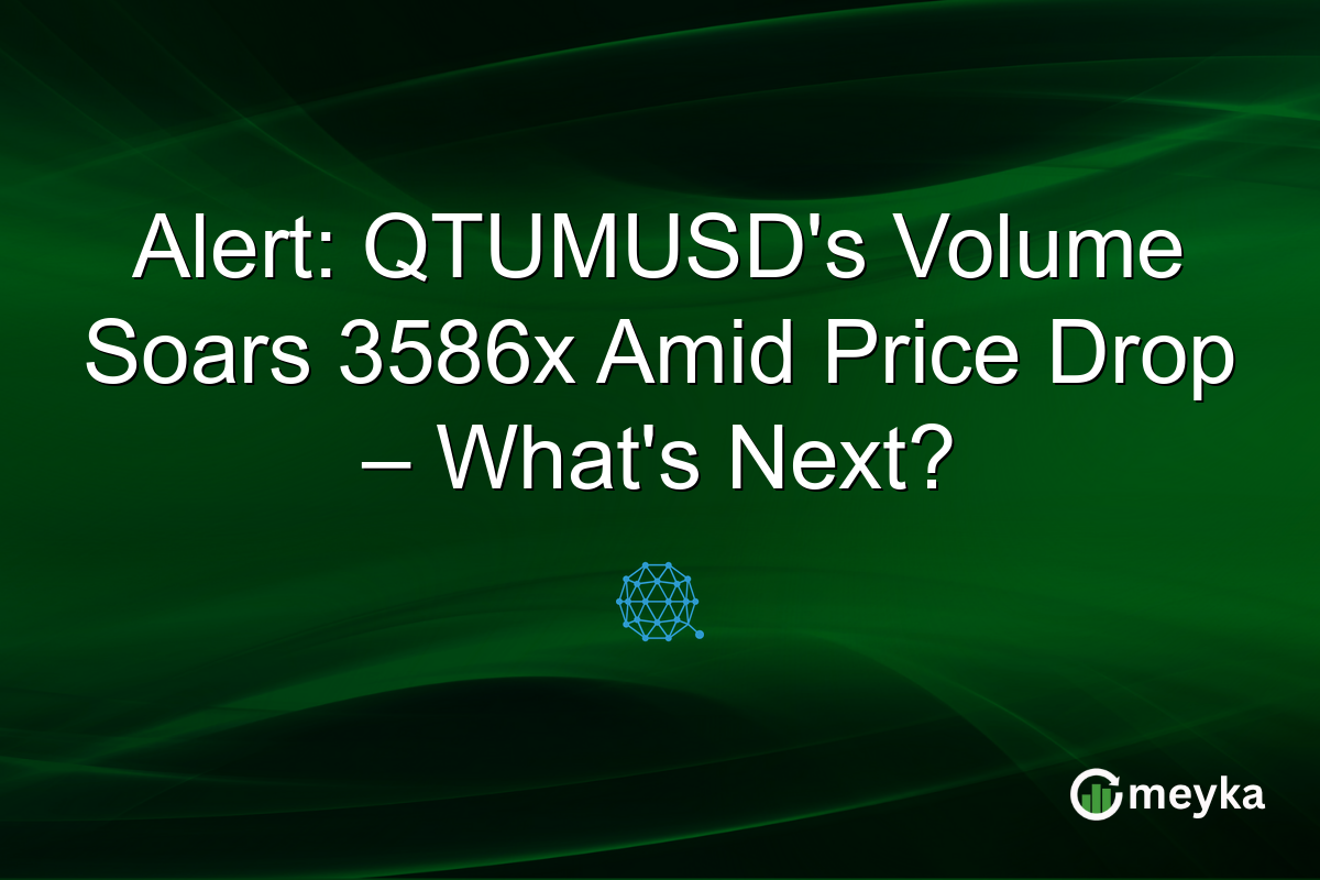Alert: QTUMUSD's Volume Soars 3586x Amid Price Drop – What's Next?
