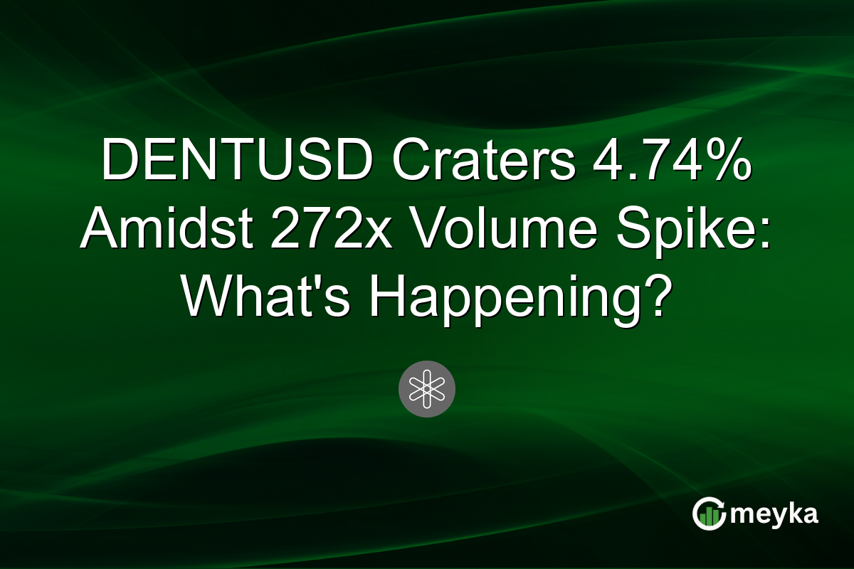 DENTUSD Craters 4.74% Amidst 272x Volume Spike: What's Happening?