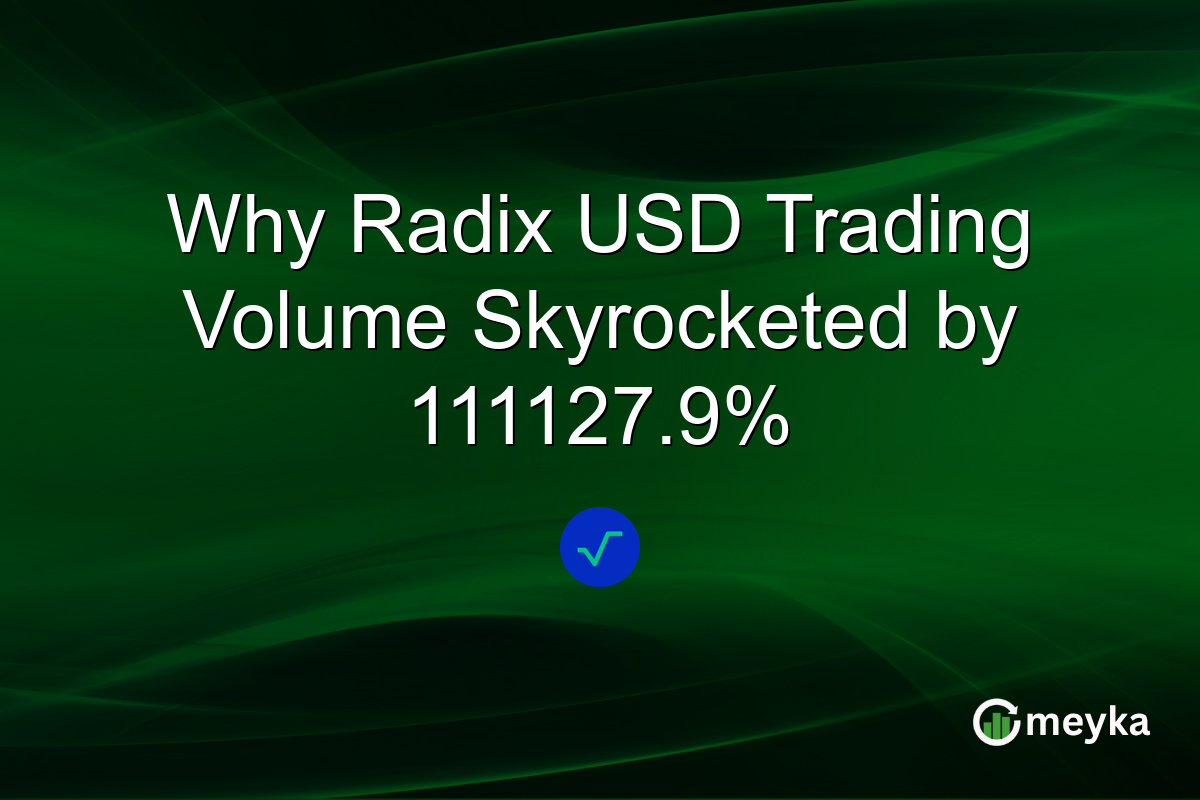 Why Radix USD Trading Volume Skyrocketed by 111127.9%