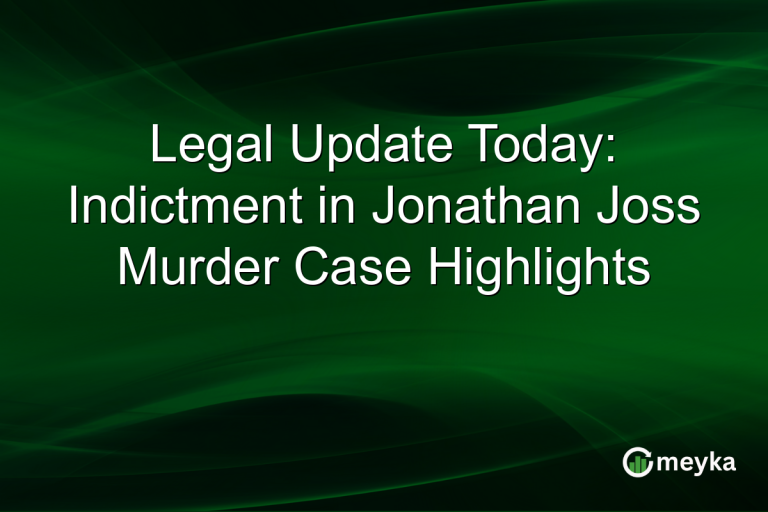 Legal Update Today: Indictment in Jonathan Joss Murder Case Highlights