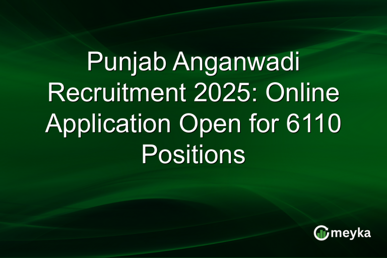 Punjab Anganwadi Recruitment 2025: Online Application Open for 6110 Positions