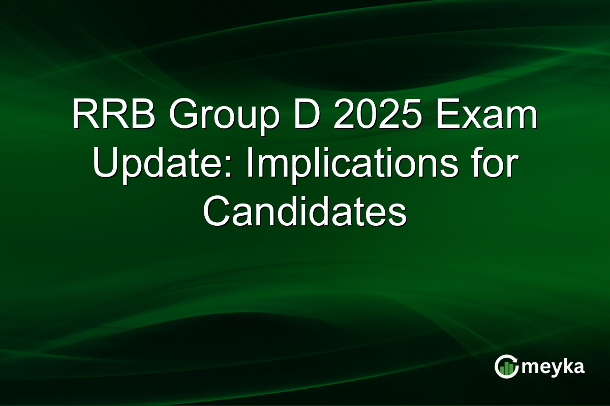 RRB Group D 2025 Exam Update: Implications for Candidates