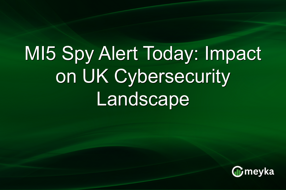 MI5 Spy Alert Today: Impact on UK Cybersecurity Landscape