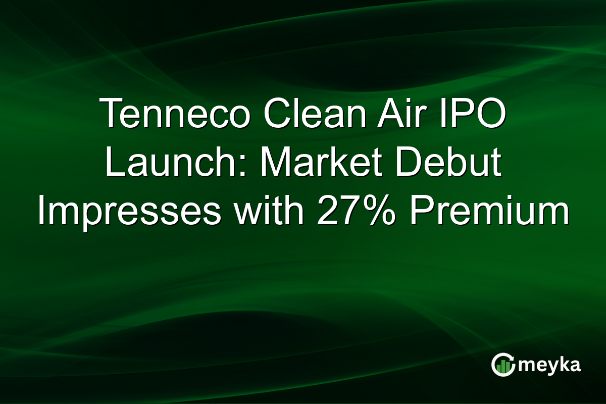 Tenneco Clean Air IPO Launch: Market Debut Impresses with 27% Premium