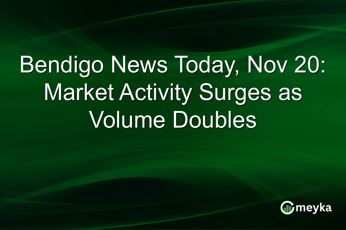 Bendigo News Today, Nov 20: Market Activity Surges as Volume Doubles