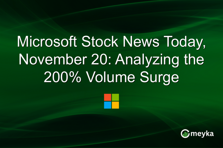 Microsoft Stock News Today, November 20: Analyzing the 200% Volume Surge