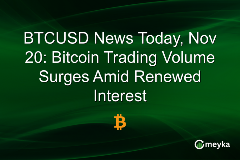 BTCUSD News Today, Nov 20: Bitcoin Trading Volume Surges Amid Renewed Interest