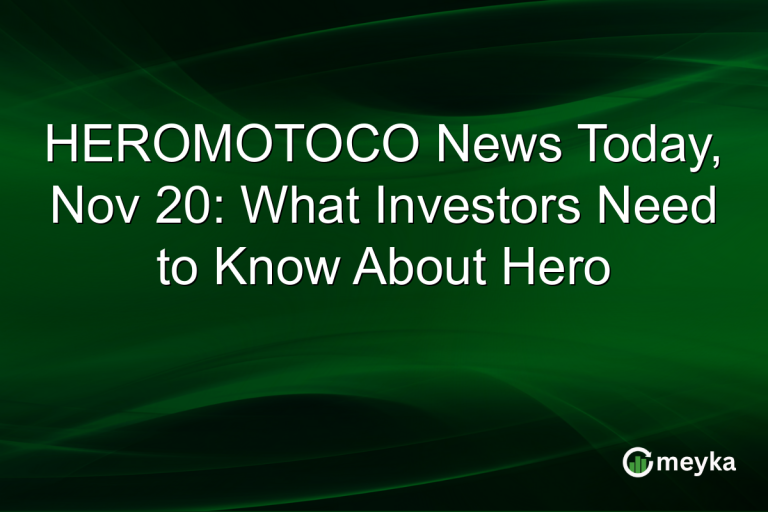 HEROMOTOCO News Today, Nov 20: What Investors Need to Know About Hero