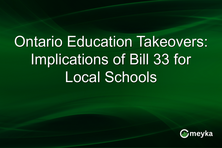 Ontario Education Takeovers: Implications of Bill 33 for Local Schools