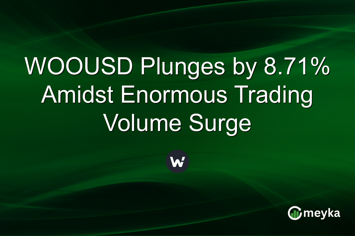 WOOUSD Plunges by 8.71% Amidst Enormous Trading Volume Surge