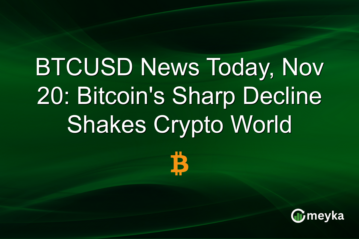 BTCUSD News Today, Nov 20: Bitcoin's Sharp Decline Shakes Crypto World