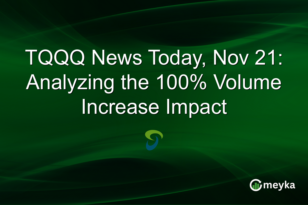 TQQQ News Today, Nov 21: Analyzing the 100% Volume Increase Impact
