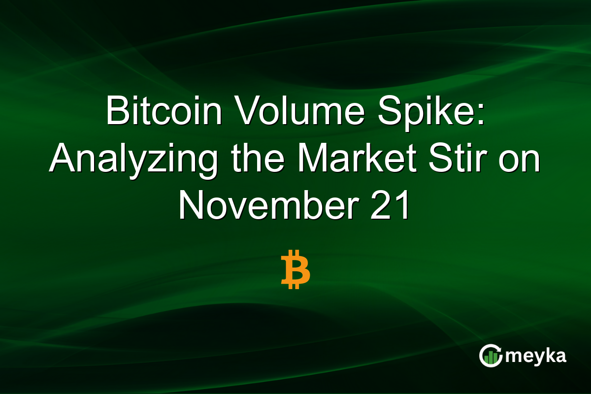 Bitcoin Volume Spike: Analyzing the Market Stir on November 21