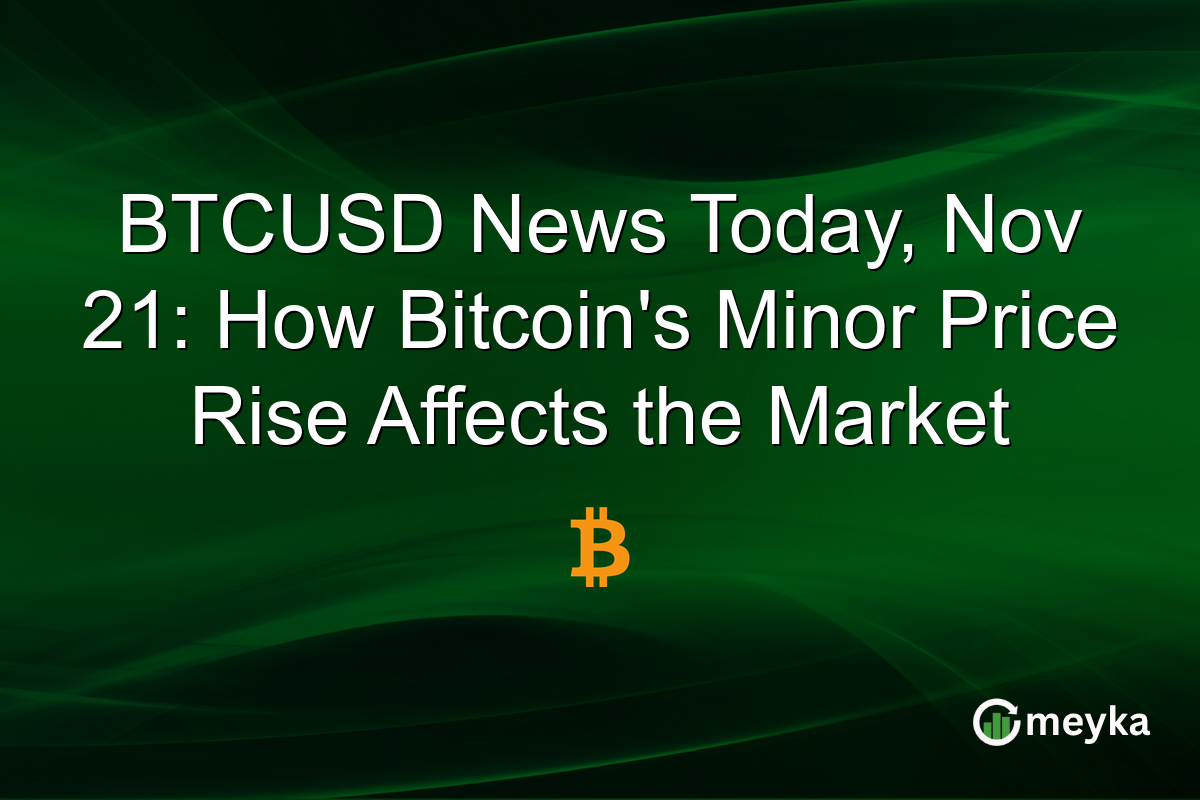 BTCUSD News Today, Nov 21: How Bitcoin's Minor Price Rise Affects the Market