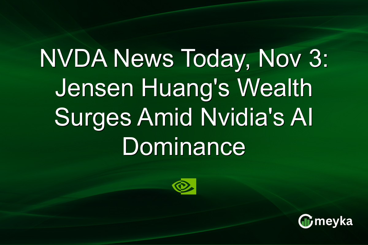 NVDA News Today, Nov 3: Jensen Huang's Wealth Surges Amid Nvidia's AI Dominance