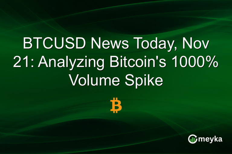 BTCUSD News Today, Nov 21: Analyzing Bitcoin's 1000% Volume Spike
