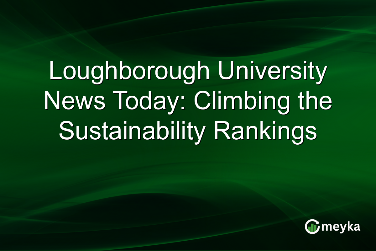 Loughborough University News Today: Climbing the Sustainability Rankings