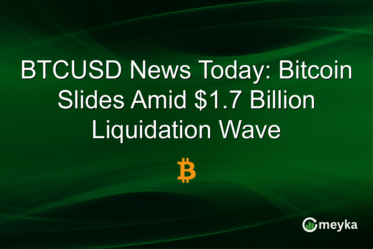 BTCUSD News Today: Bitcoin Slides Amid $1.7 Billion Liquidation Wave