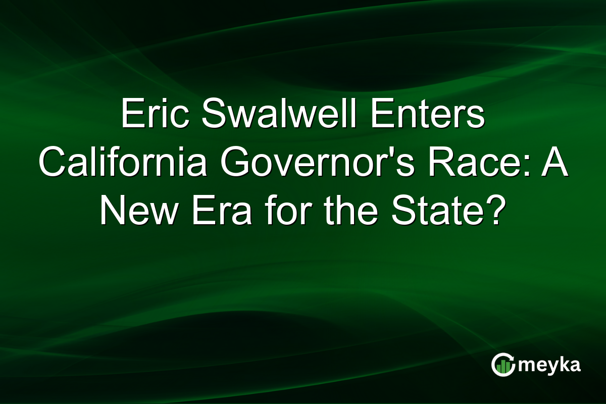 Eric Swalwell Enters California Governor's Race: A New Era for the State?