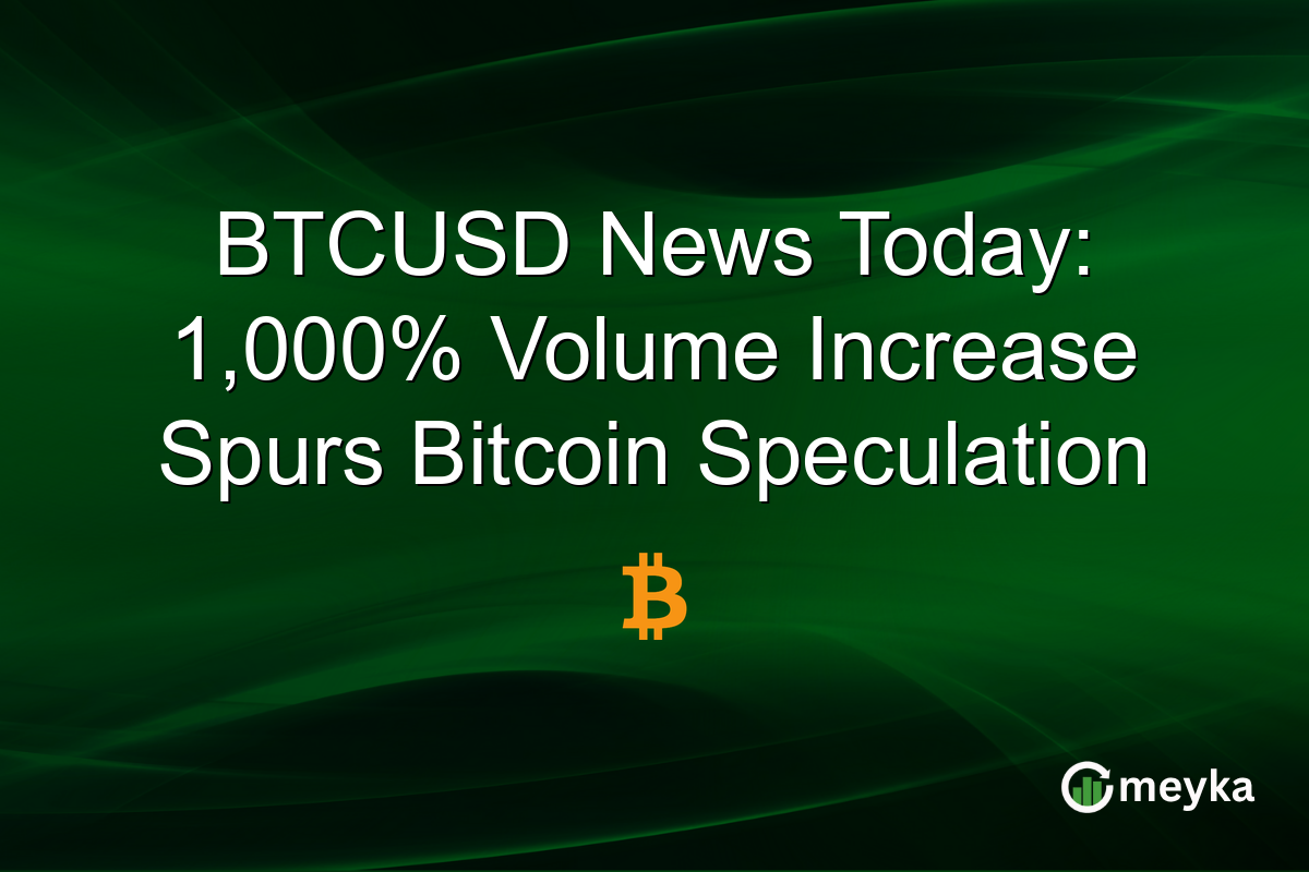 BTCUSD News Today: 1,000% Volume Increase Spurs Bitcoin Speculation