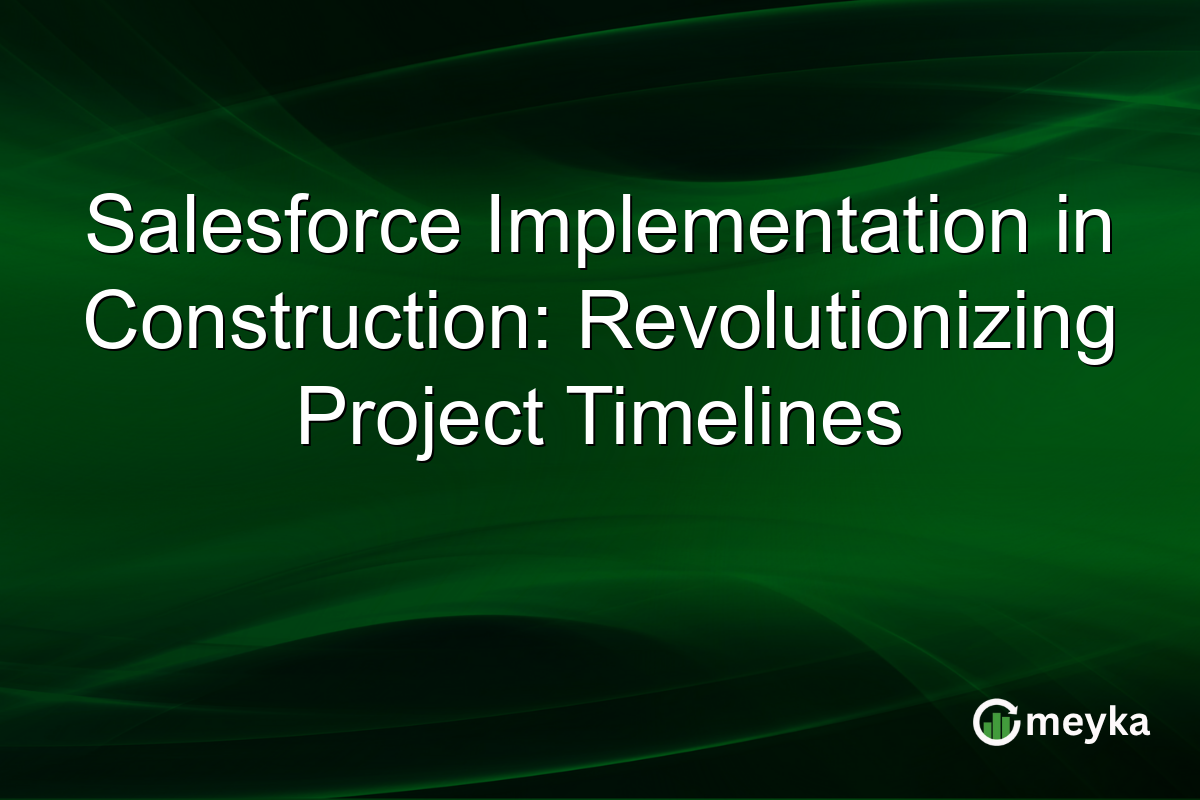 Salesforce Implementation in Construction: Revolutionizing Project Timelines