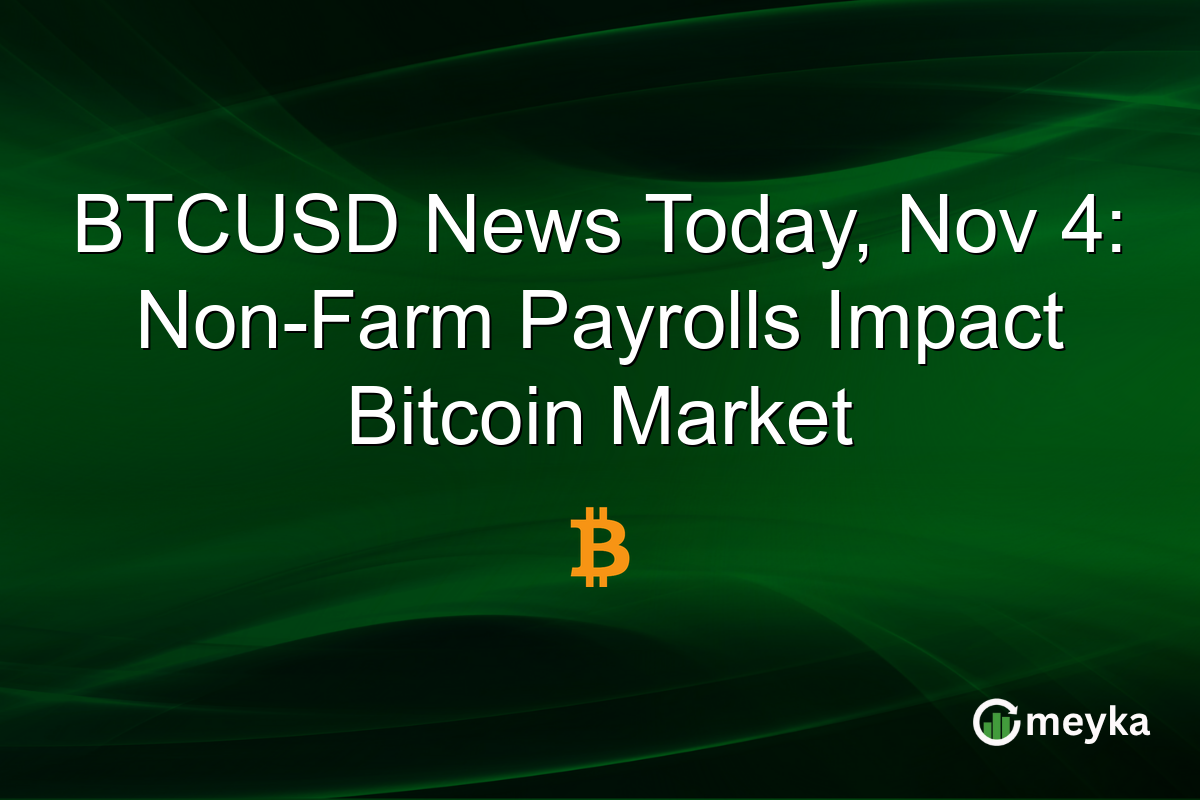BTCUSD News Today, Nov 4: Non-Farm Payrolls Impact Bitcoin Market