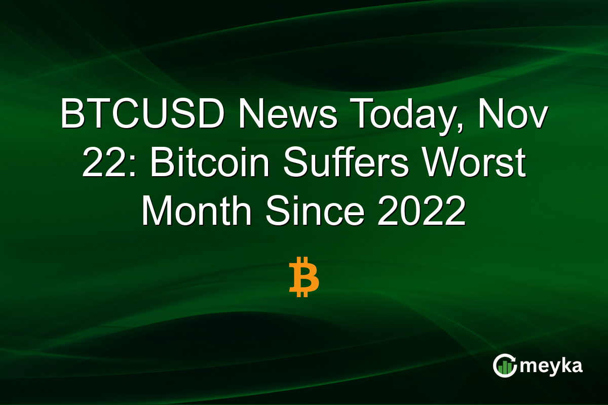 BTCUSD News Today, Nov 22: Bitcoin Suffers Worst Month Since 2022