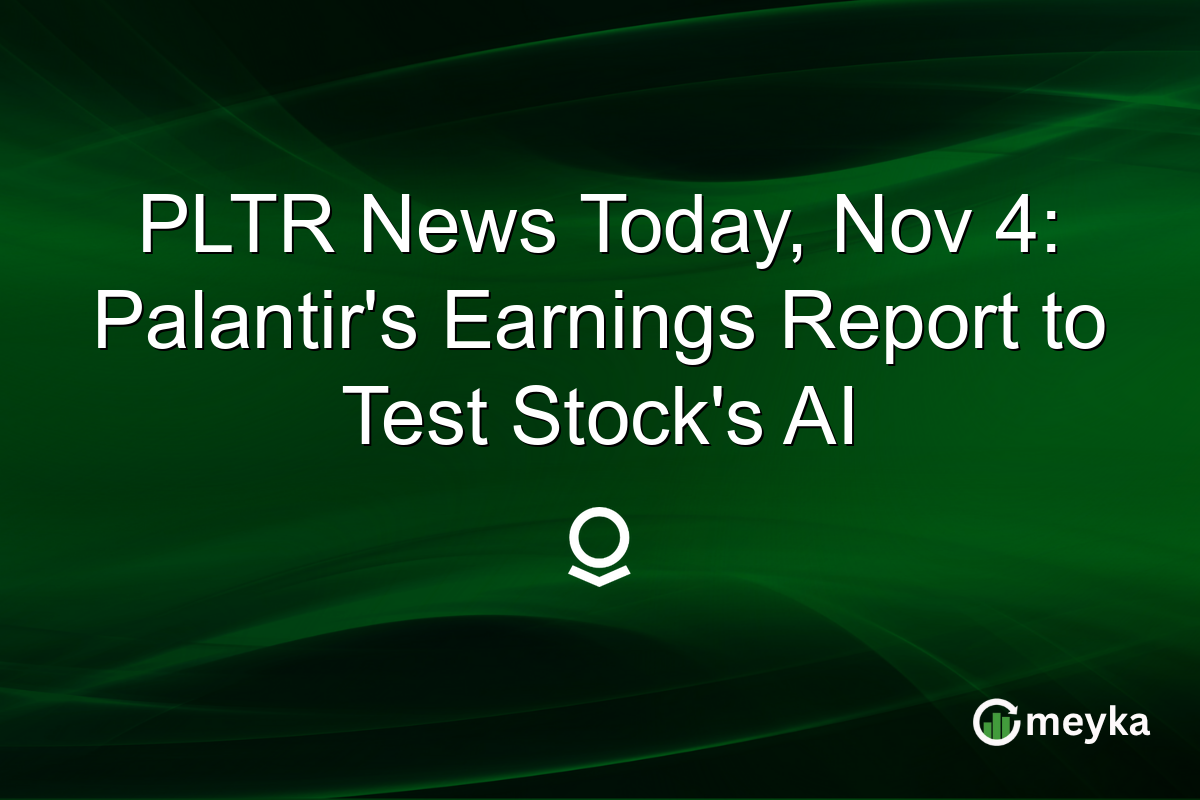 PLTR News Today, Nov 4: Palantir's Earnings Report to Test Stock's AI