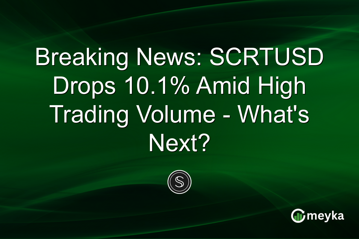 Breaking News: SCRTUSD Drops 10.1% Amid High Trading Volume - What's Next?