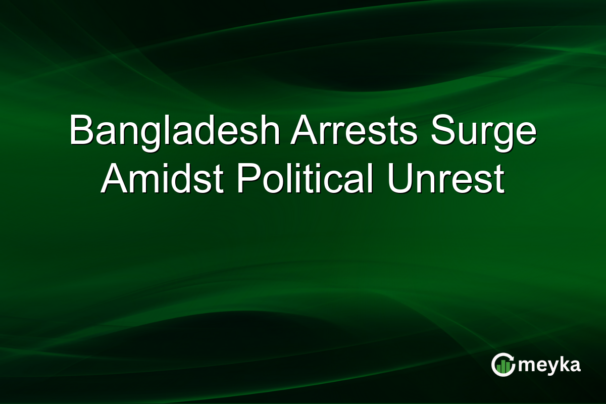 Bangladesh Arrests Surge Amidst Political Unrest