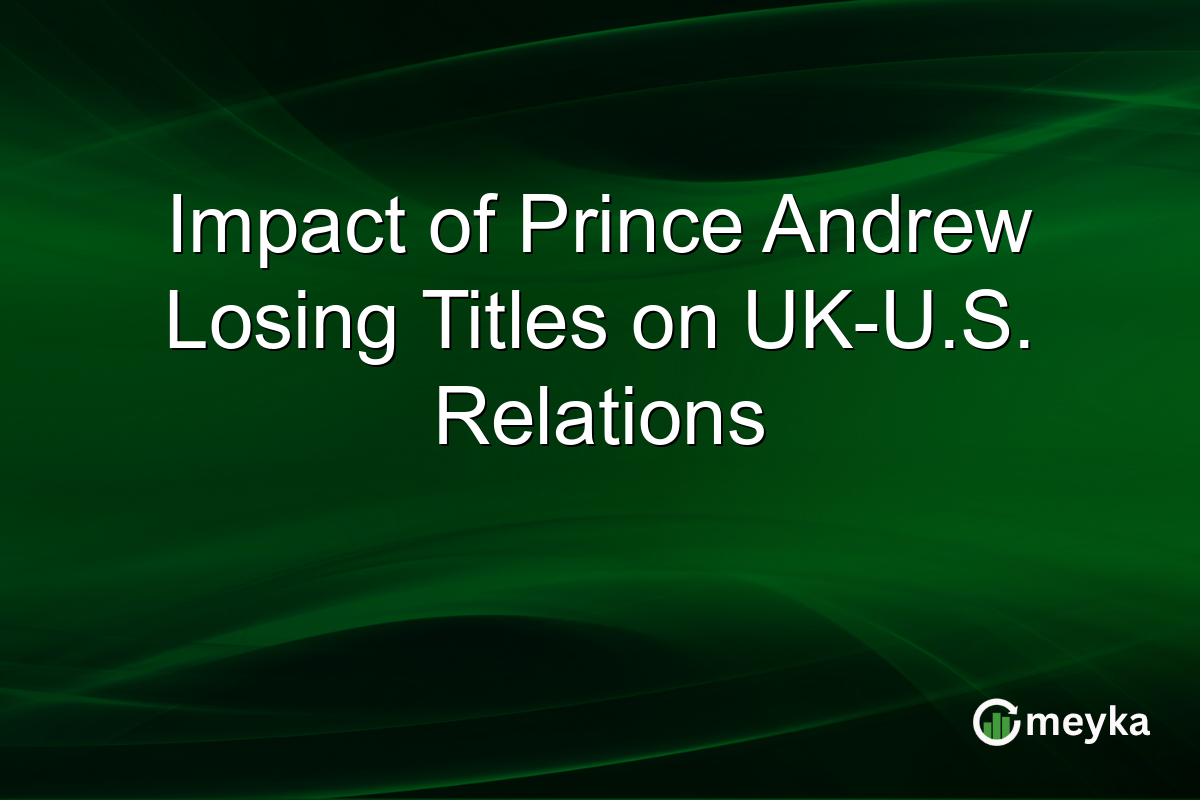 Impact of Prince Andrew Losing Titles on UK-U.S. Relations