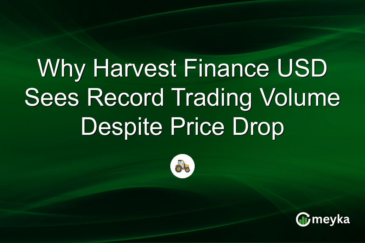 Why Harvest Finance USD Sees Record Trading Volume Despite Price Drop