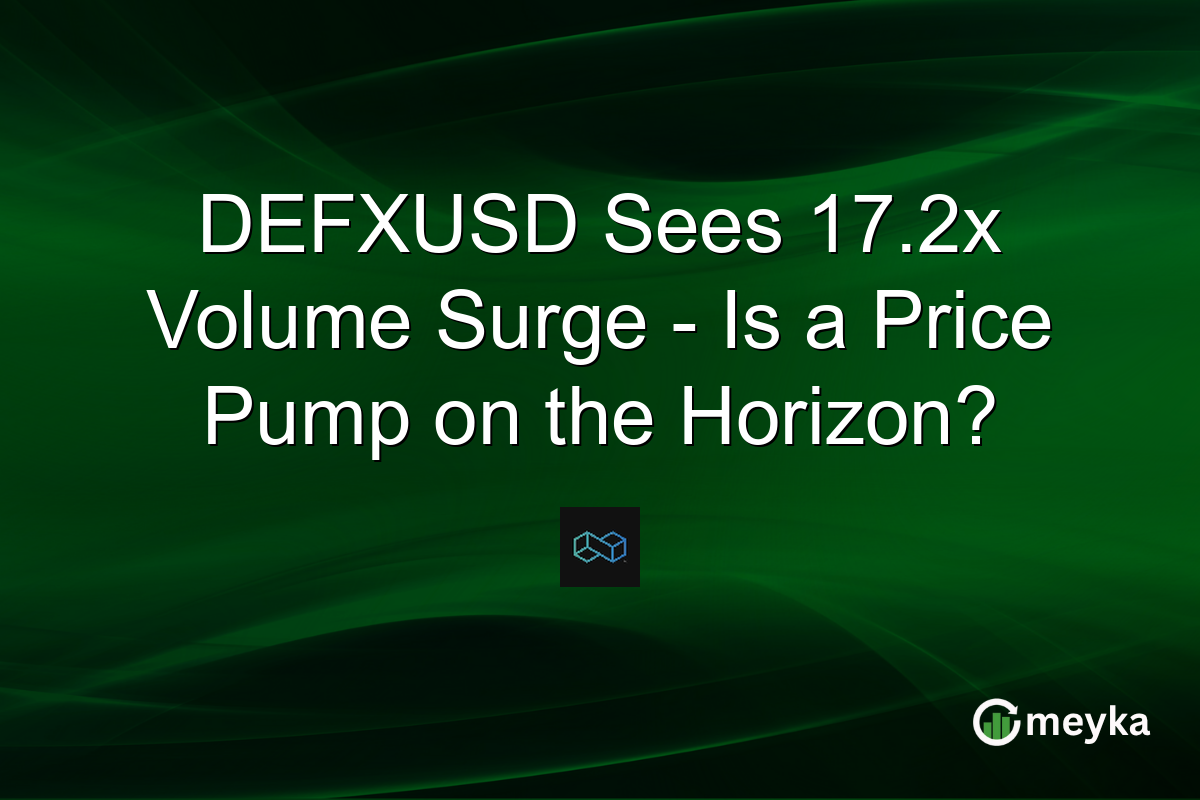 DEFXUSD Sees 17.2x Volume Surge - Is a Price Pump on the Horizon?