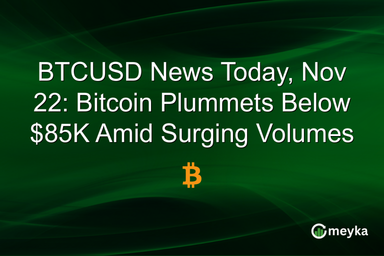 BTCUSD News Today, Nov 22: Bitcoin Plummets Below $85K Amid Surging Volumes