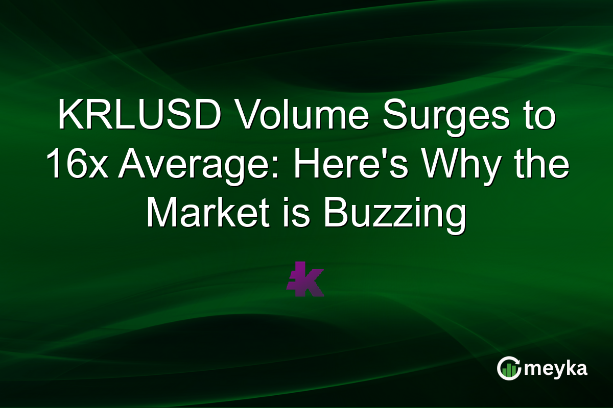 KRLUSD Volume Surges to 16x Average: Here's Why the Market is Buzzing