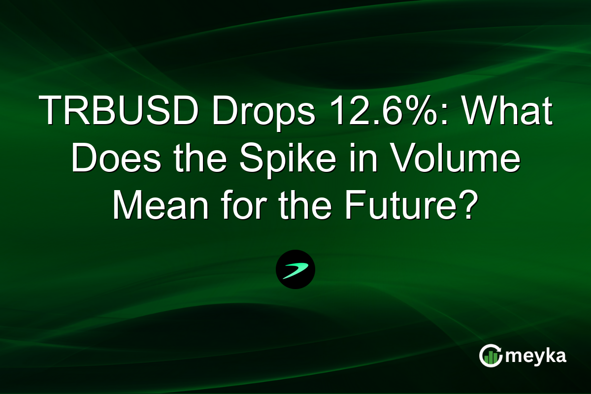 TRBUSD Drops 12.6%: What Does the Spike in Volume Mean for the Future?