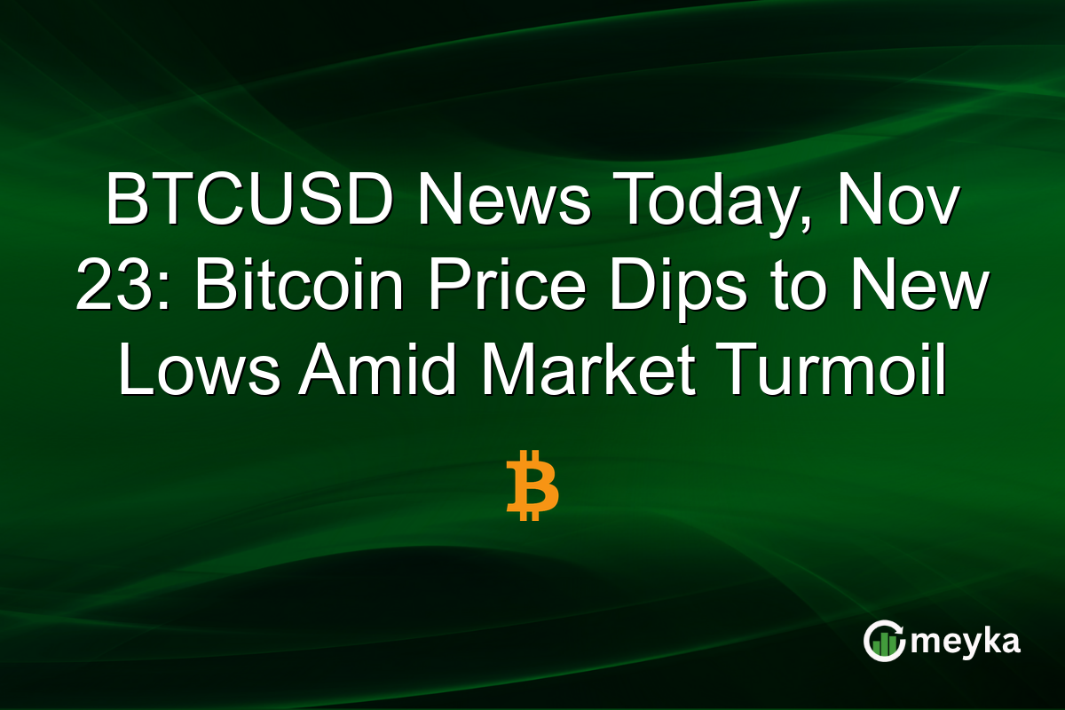 BTCUSD News Today, Nov 23: Bitcoin Price Dips to New Lows Amid Market Turmoil