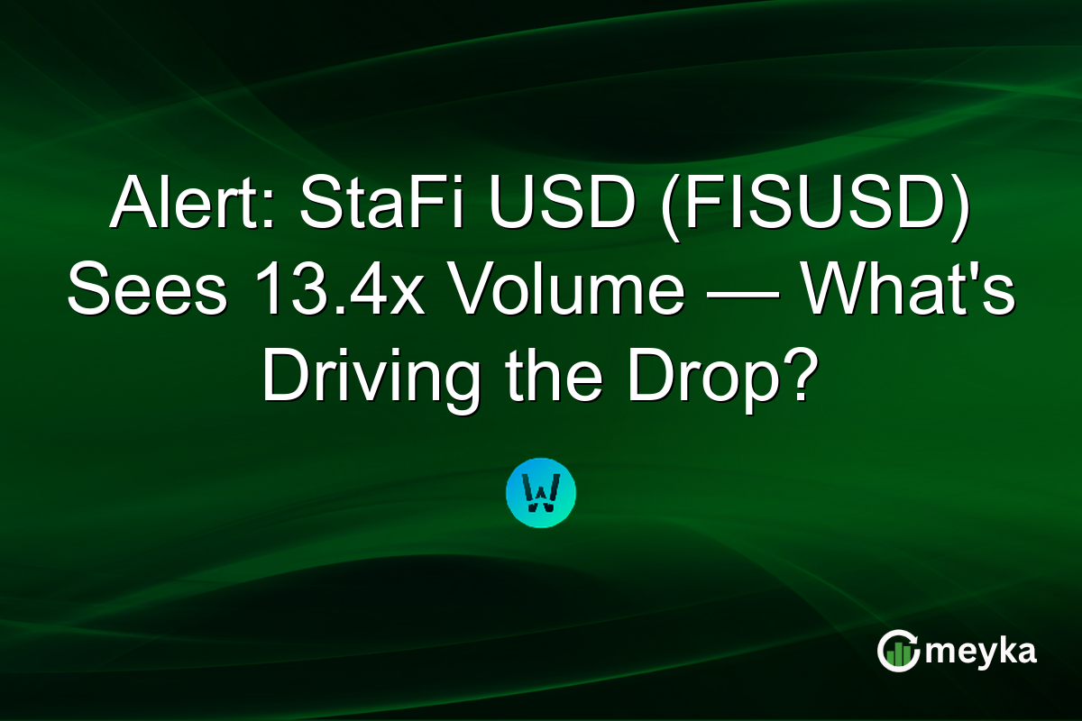 Alert: StaFi USD (FISUSD) Sees 13.4x Volume — What's Driving the Drop?