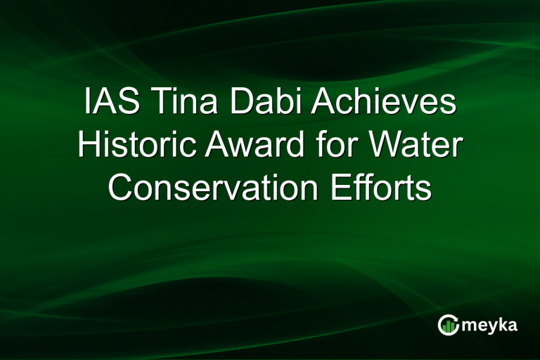 IAS Tina Dabi Achieves Historic Award for Water Conservation Efforts