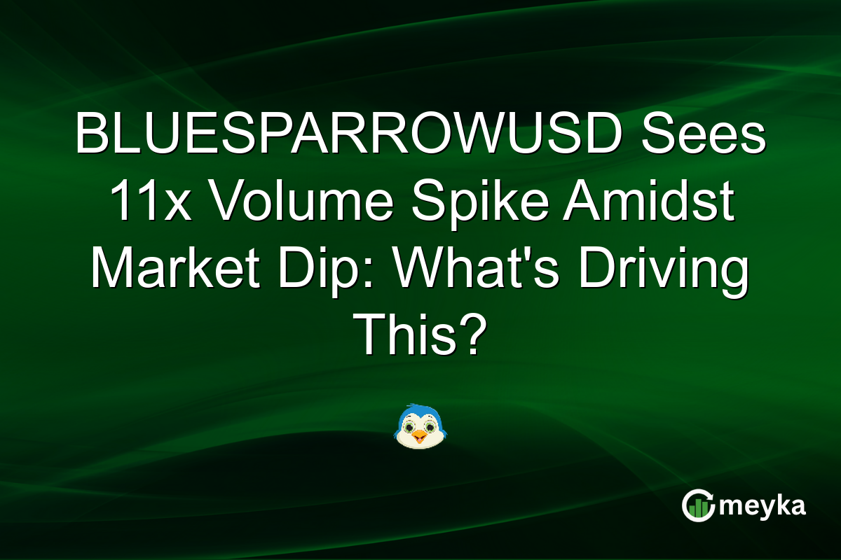 BLUESPARROWUSD Sees 11x Volume Spike Amidst Market Dip: What's Driving This?