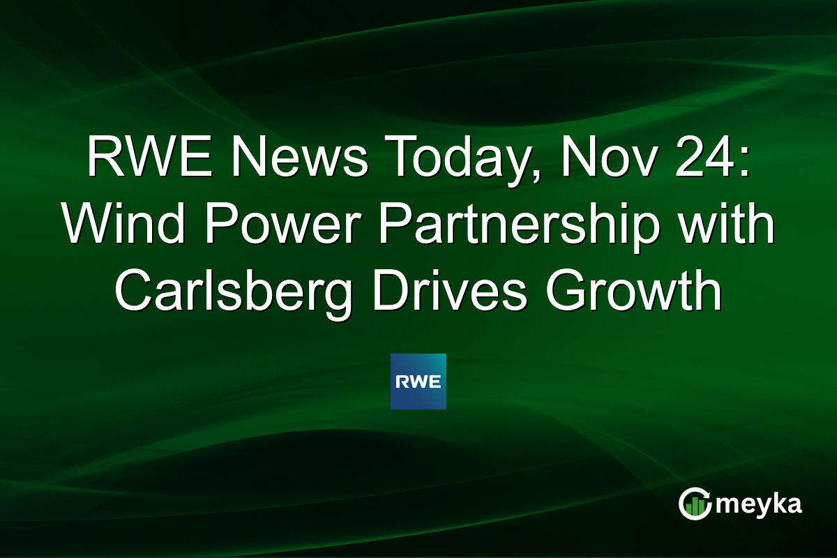 RWE News Today, Nov 24: Wind Power Partnership with Carlsberg Drives Growth