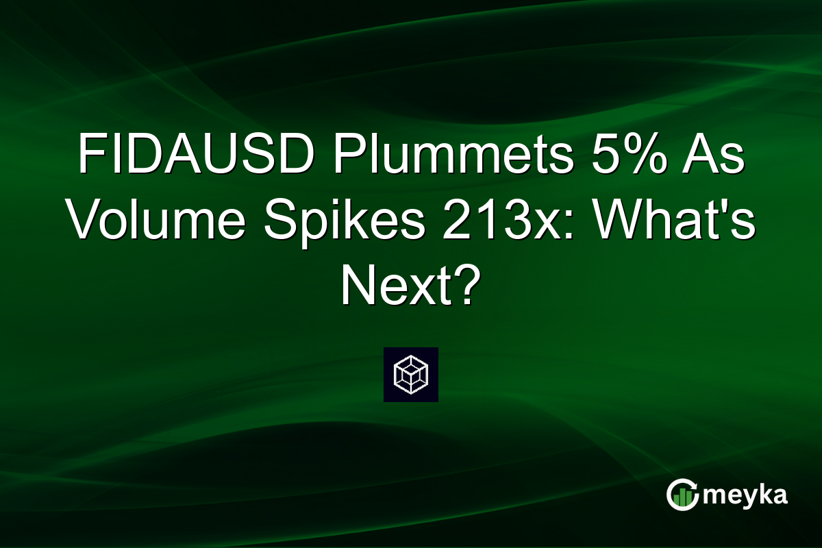 FIDAUSD Plummets 5% As Volume Spikes 213x: What's Next?