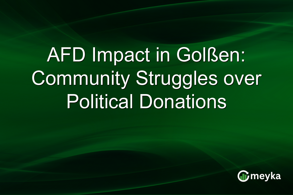 AFD Impact in Golßen: Community Struggles over Political Donations