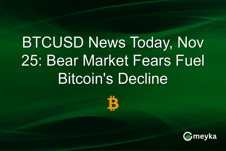 BTCUSD News Today, Nov 25: Bear Market Fears Fuel Bitcoin's Decline