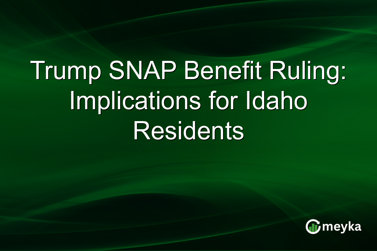 Trump SNAP Benefit Ruling: Implications for Idaho Residents